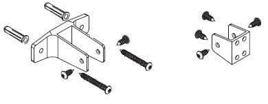 Bradley HDWT-Z1PD Toilet Partition Dividing Panel Hardware Kit for Bradley 1