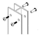 Bradley HDWP-A4AL Toilet Partition Dividing Panel Hardware Kit, Aluminum - TotalRestroom.com