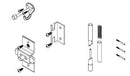Bradley HDWP-SD1IH-NS Toilet Partition No Site Door Hardware Kit, In-Swing for use with Bradley 1" Panels - TotalRestroom.com