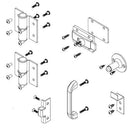 Bradley HDWC-SD2-RHFS Toilet Partition Flat Strike Door Hardware Kit, Stainless Steel - TotalRestroom.com