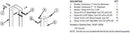 Bradley HDWT-A0056 Toilet Partition End Aluminum Bracket Ending Panel Hardware Kit for Bradley 1" Panels - TotalRestroom.com