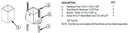 Bradley HDWT-Z0194 Toilet Partition 120 Floor to Ceiling Aluminum Post for Bradley 1" Panels - TotalRestroom.com
