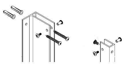 Bradley HDWC-A0056 Toilet Partition Bracket Ending Panel Hardware Kit, Aluminum - TotalRestroom.com
