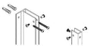 Bradley HDWC-A0056 Toilet Partition Bracket Ending Panel Hardware Kit, Aluminum - TotalRestroom.com
