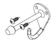 Bradley HDWC-S0011 Toilet Partition Coat Hook Inswing Kit, Stainless Steel - TotalRestroom.com