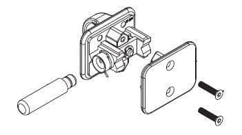 Bradley HDWT-T290 Toilet Partition Door Latch for Bradley 1" Panels - TotalRestroom.com