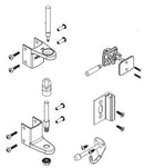 Bradley HDWT-SD1-FS Toilet Partition Door Hardware Kit, Flat-Strike, In-Swing for use with Bradley 1" Panels - TotalRestroom.com