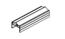 Bradley HDWC-S0451-06 Toilet Partition Headrail-62, Aluminum - TotalRestroom.com