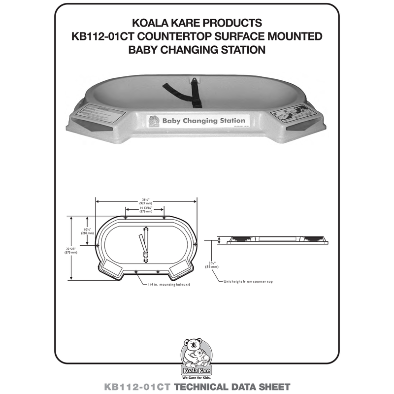 Countertop baby changing 2024 station