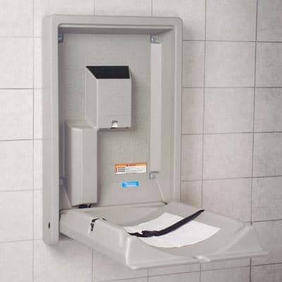 Koala Kare KB101-01 Vertical Baby Changing Station, Wall-Mounted, Grey - TotalRestroom.com