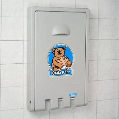 Koala Kare KB101-01 Vertical Baby Changing Station, Wall-Mounted, Grey - TotalRestroom.com