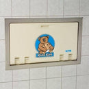 Koala Kare KB100-00ST Horizontal Baby Changing Station with Stainless Steel Flange, Recess Mount, Cream - TotalRestroom.com
