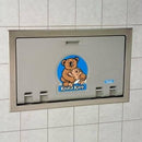 Koala Kare KB100-01ST Horizontal Baby Changing Station with Stainless Steel Flange, Recess Mount, Grey - TotalRestroom.com