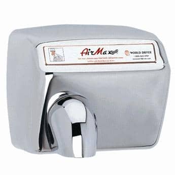 World Dryer Airmax DXM5-972 Automatic Hand Dryer, Polished S - TotalRestroom.com