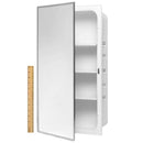 Bradley 9663-000000 Commerical Medicine Cabinet, 16" W x 26" H, Recessed-Mounted, Steel White Epoxy