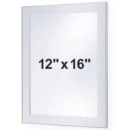 Bradley SA01-400001 Security Mirror, 12" W x 16" H, Chase-Mounted, Stainless Steel w/ Satin Finish - TotalRestroom.com
