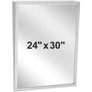 Bradley 740-024300 Commercial Restroom Tilt Mirror, Angle Frame, 16" W x 30" H, Stainless Steel w/ Satin Finish - TotalRestroom.com