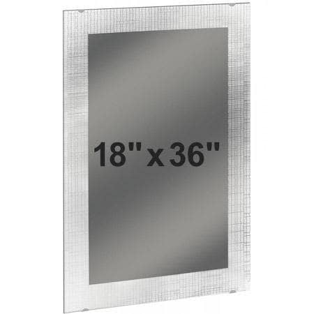 Bradley 747F-018360P Commercial Restroom Mirror, Frameless, 18" W x 36" H, Stainless Steel w/ Polished Finish - TotalRestroom.com