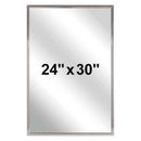 Bradley 780-024300 Commercial Restroom Mirror, Angle Frame, 24" W x 30" H, Stainless Steel w/ Satin Finish - TotalRestroom.com