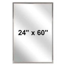 Bradley 780-024600 Commercial Restroom Mirror, Angle Frame, 24" W x 60" H, Stainless Steel w/ Satin Finish - TotalRestroom.com
