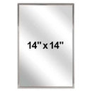 Bradley 781-014140 Commercial Restroom Mirror, Channel Frame, 14" W x 14" H, Stainless Steel w/ Bright-Polished Finish - TotalRestroom.com