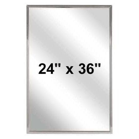 Bradley 781-024360 Commercial Restroom Mirror, Channel Frame, 24
