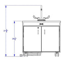 Jonti-Craft 1370JC, 26" Child Height Portable Sink, Plastic Sink Basin