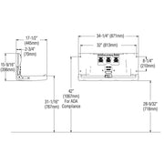 Bradley 963-000000 Baby Changing Station, Surface-Mounted, Plastic