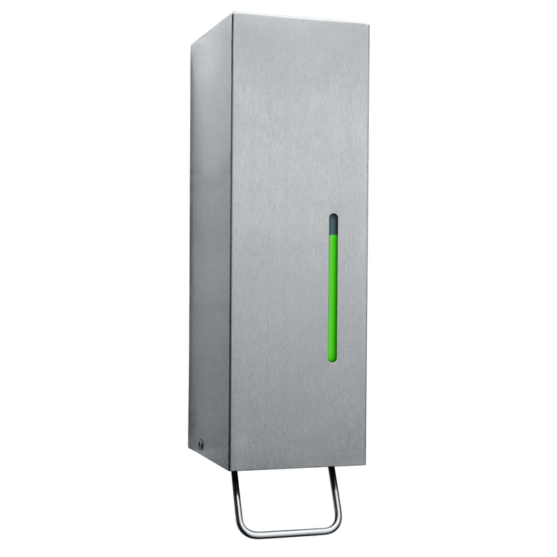 Bobrick B-26637 Commercial Foam Soap Dispenser, Surface Manual-Push, Stainless Steel - 1 L