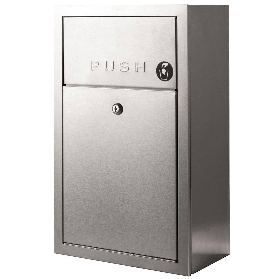 Bradley 369-11 Commercial Restroom Waste Receptacle, 1.7 Gallon, Surface-Mounted, 12-3/4