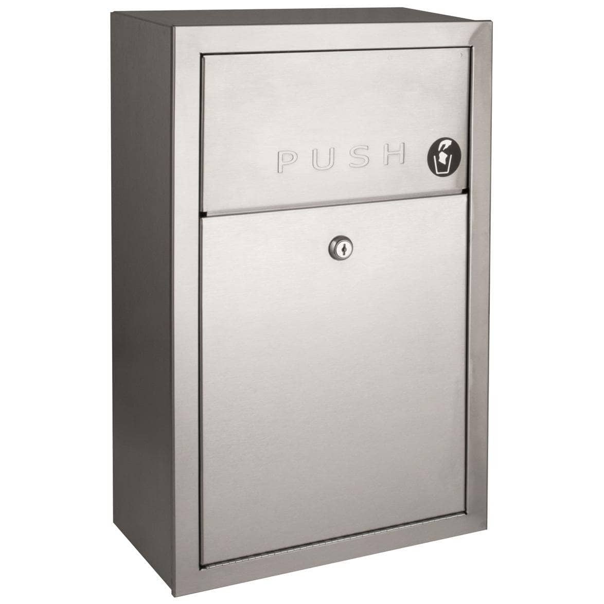 Bradley 369-11 Commercial Restroom Waste Receptacle, 1.7 Gallon, Surface-Mounted, 12-3/4