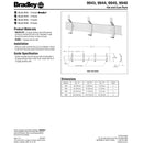 Bradley 9943-00 Coat Rack, 24" W x 3" H, Stainless Steel