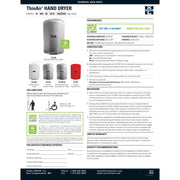 ThinAir TA-SB ADA Hand Dryer (Brushed Stainless Steel) Excel Dryer