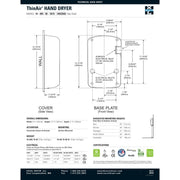 ThinAir TA-SB ADA Hand Dryer (Brushed Stainless Steel) Excel Dryer