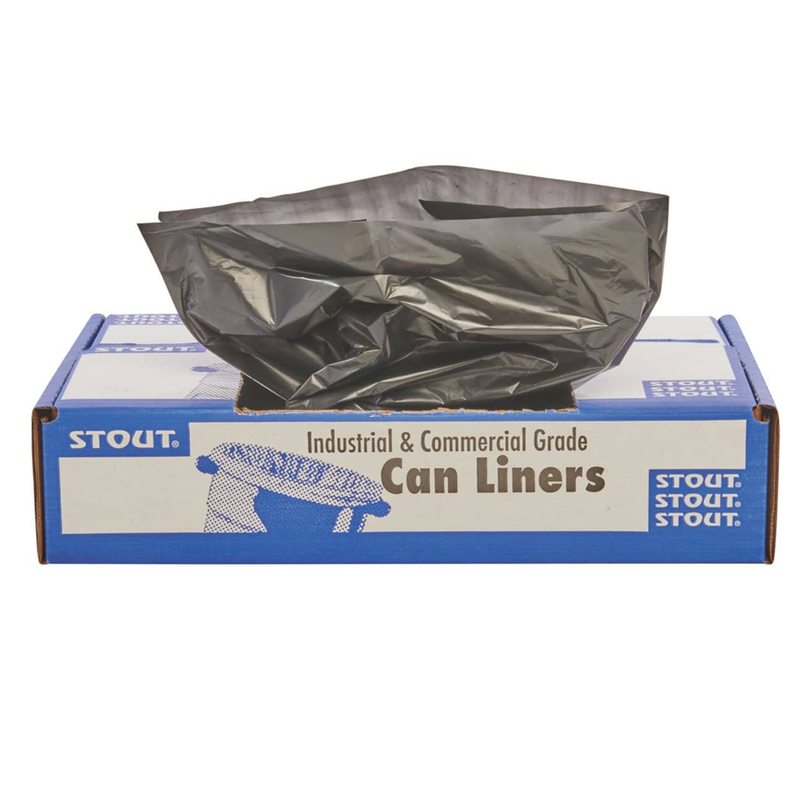 Stout Total Recycled Content Plastic Trash Bags, 10 Gal, 1 Mil, 24