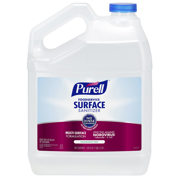 Purell Surface Sanitizer, Fragrance Free, 1 gal Bottle - 4341-04
