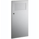 Bobrick B-35633 Commercial Restroom Sanitary Waste Bin, 11 L, Recessed-Mounted, 14-1/8" W x 28-1/8" H, 4-7/16" D, Stainless Steel - TotalRestroom.com