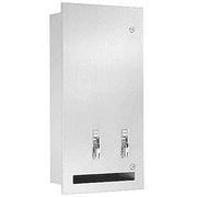 Bradley 4017-400000 Commercial Restroom Sanitary Napkin/ Tampon Dispenser, Recessed-Mounted, Stainless Steel - TotalRestroom.com