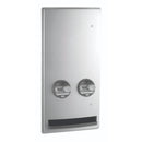 Bobrick B-4706C Commercial Restroom Sanitary Napkin/ Tampon Dispenser, Free-Operated, Recessed-Mounted, Stainless Steel