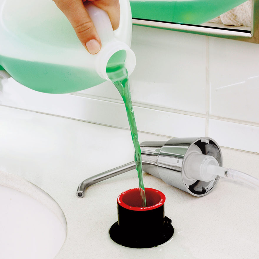 Bobrick B-8236 Commercial Foam Soap Dispenser, Counter-Mounted, Stainless Steel - 6" Spout Length