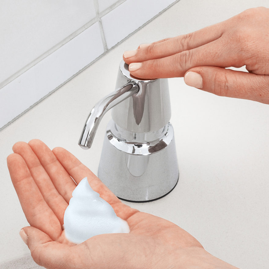 Bobrick B-8236 Commercial Foam Soap Dispenser, Surface-Mounted, Push Button, Stainless Steel - 6