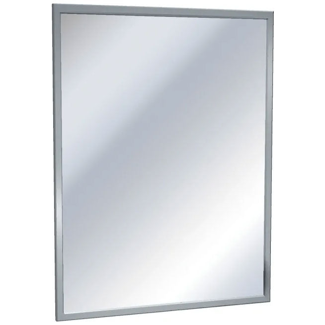 ASI 0620-2436 (24 x 36) Stainless Steel Channel Frame Mirror, 24" Wide X 36" High