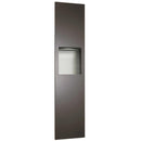 ASI 6467-41 Piatto Recessed Paper Towel Dispenser and Waste Receptacle, Black Phenolic Door, 13" x 55" x 4-9/16"