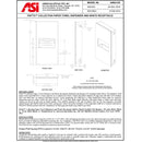 ASI 64623-41 Piatto Recessed Paper Towel Dispenser and Waste Receptacle, Black Phenolic Door, 14-1/4" x 28" x 4-9/16"