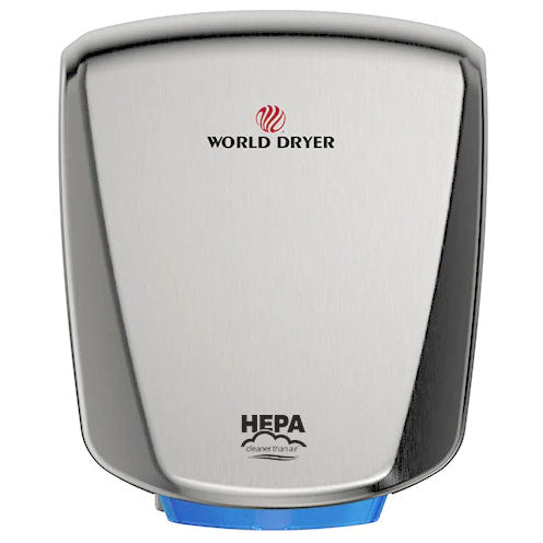 World Dryer VERDEdri Q-973A Surface-Mounted ADA Hand Dryer, Brushed Stainless Steel, Updated Part Number: Q-973A2