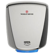 World Dryer VERDEdri Q-973A Surface-Mounted ADA Hand Dryer, Brushed Stainless Steel, Updated Part Number: Q-973A2