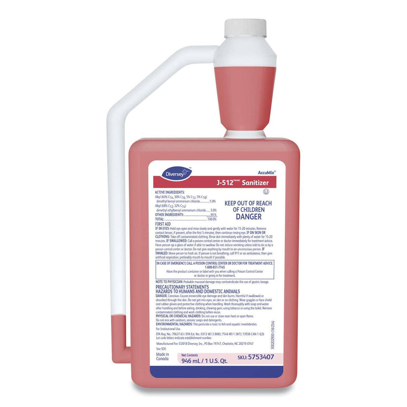 Diversey J-512 Tm/Mc Sanitizer  6X32 Oz - DVO5753407