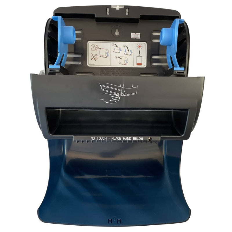 VISTA Electronic Hands Free Roll Towel Dispenser, Black Translucent - PT2006 - TotalRestroom.com