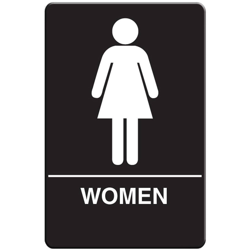 VISTA Women's Restroom Sign, Black - RS6002 - TotalRestroom.com