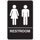 VISTA Unisex Restroom Sign, Black - RS6003 - TotalRestroom.com